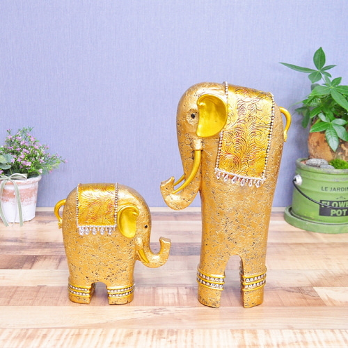 BnH 황금 코끼리소품 코끼리장식품 DM_22280
