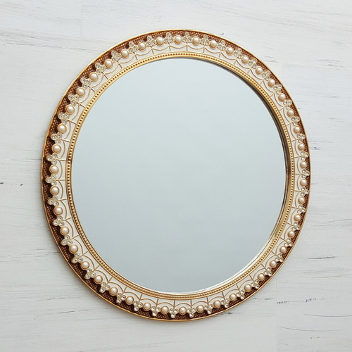 BnH 진주 원형 인테리어 거울 디자인 벽거울 8468