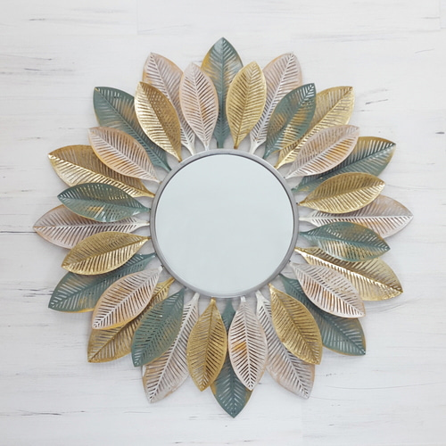 BnH 낙엽 인테리어 거울 디자인 벽장식 소품 GU_15475