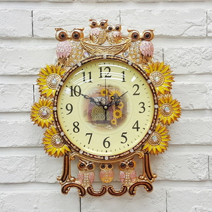 BnH 대형 부엉이 벽시계 디자인 인테리어 시계 8519